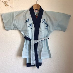Kung Fu kimono 4T costume suit play blue Asian